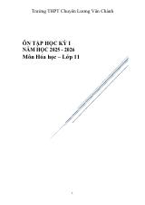 Đề cương ôn tập Học kì 1 Hóa học 11 năm 2025–2026 trường THPT chuyên Lương Văn Chánh (Đắk Lắk)